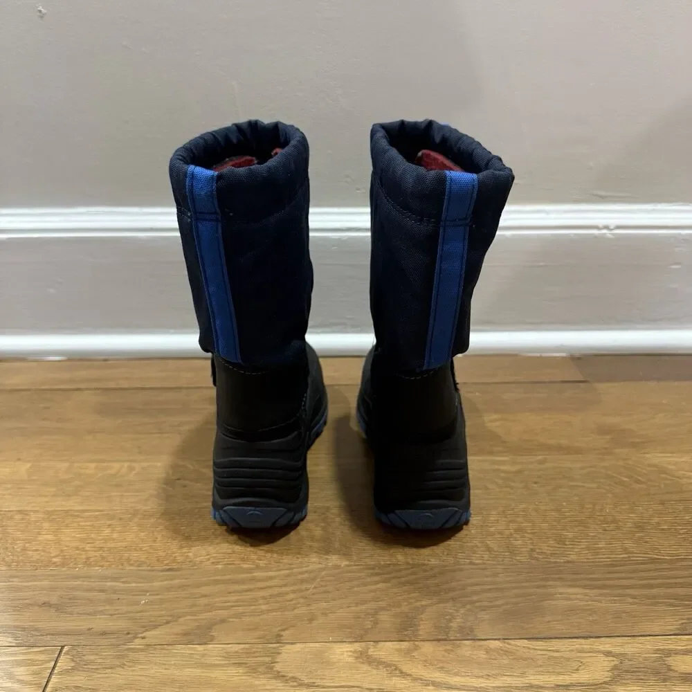 Kamik Kids Waterproof Insulated Ski Winter Snow Boots Navy Blue Black Sz 13